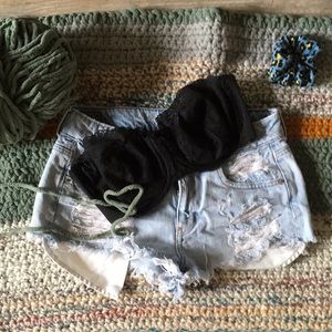 vintage strapless lace bra